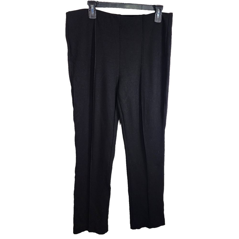 Chico's Petite So Slimming Pants Juliet Straight Leg Ponte Pintuck Pull On 10R